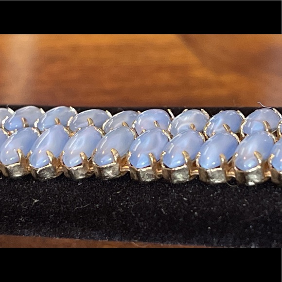 Blue Glass Opaline Demi Parure Bracelet & Earrings 😍 SET … oh, the COLOR 🤩 - Picture 10 of 17